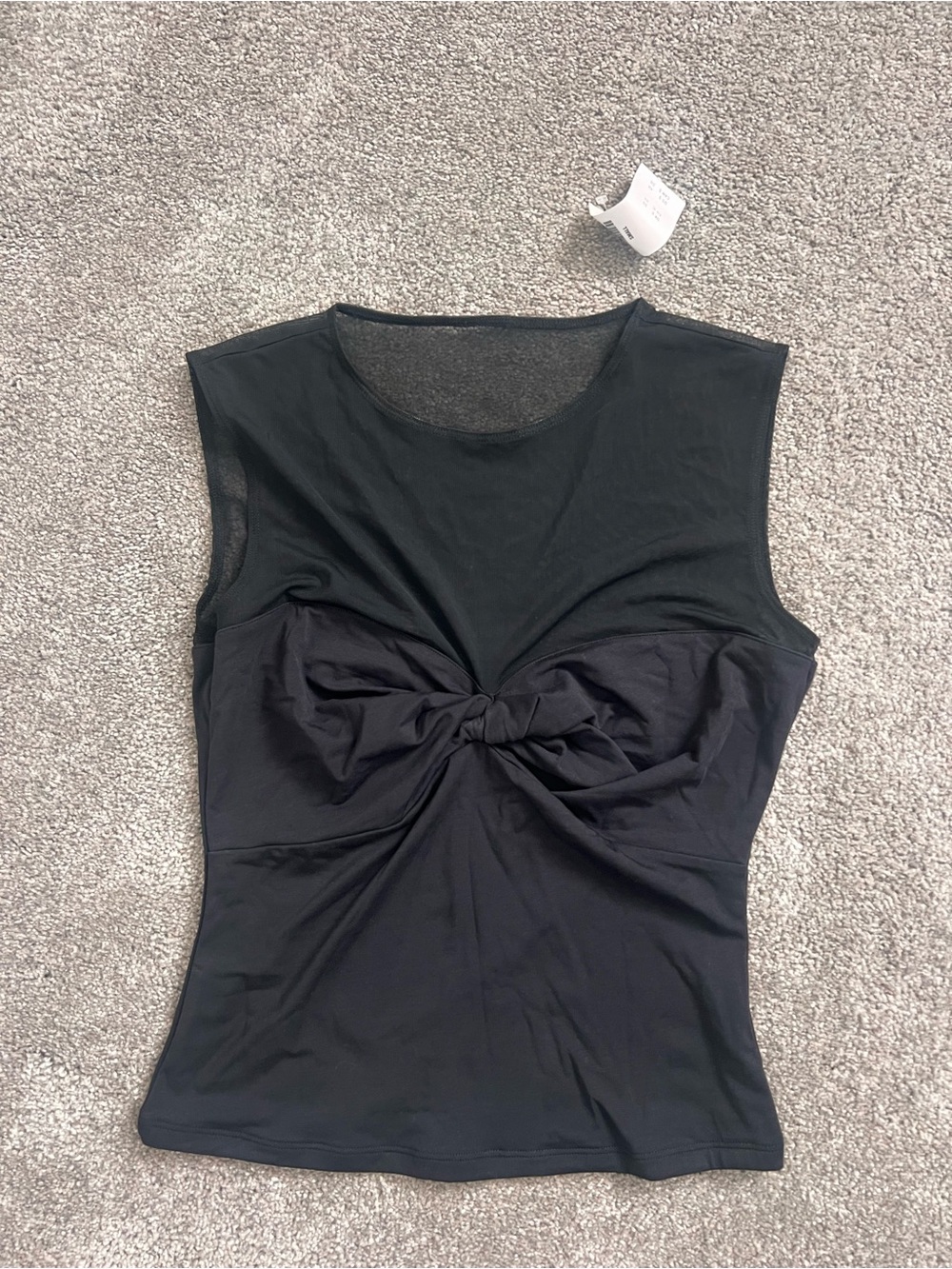 Abercrombie & Fitch Black Twist-Front Sleeveless Top